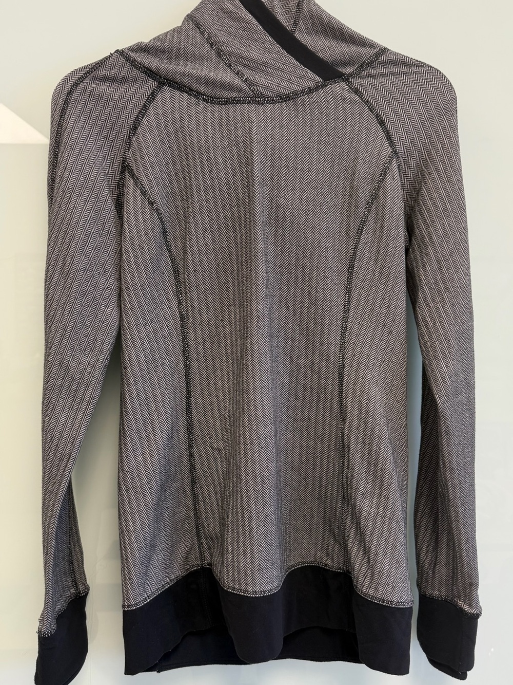 LULULEMON Heathered Hertingbone Think Fast Hoodie Active Running Pullover Size 6